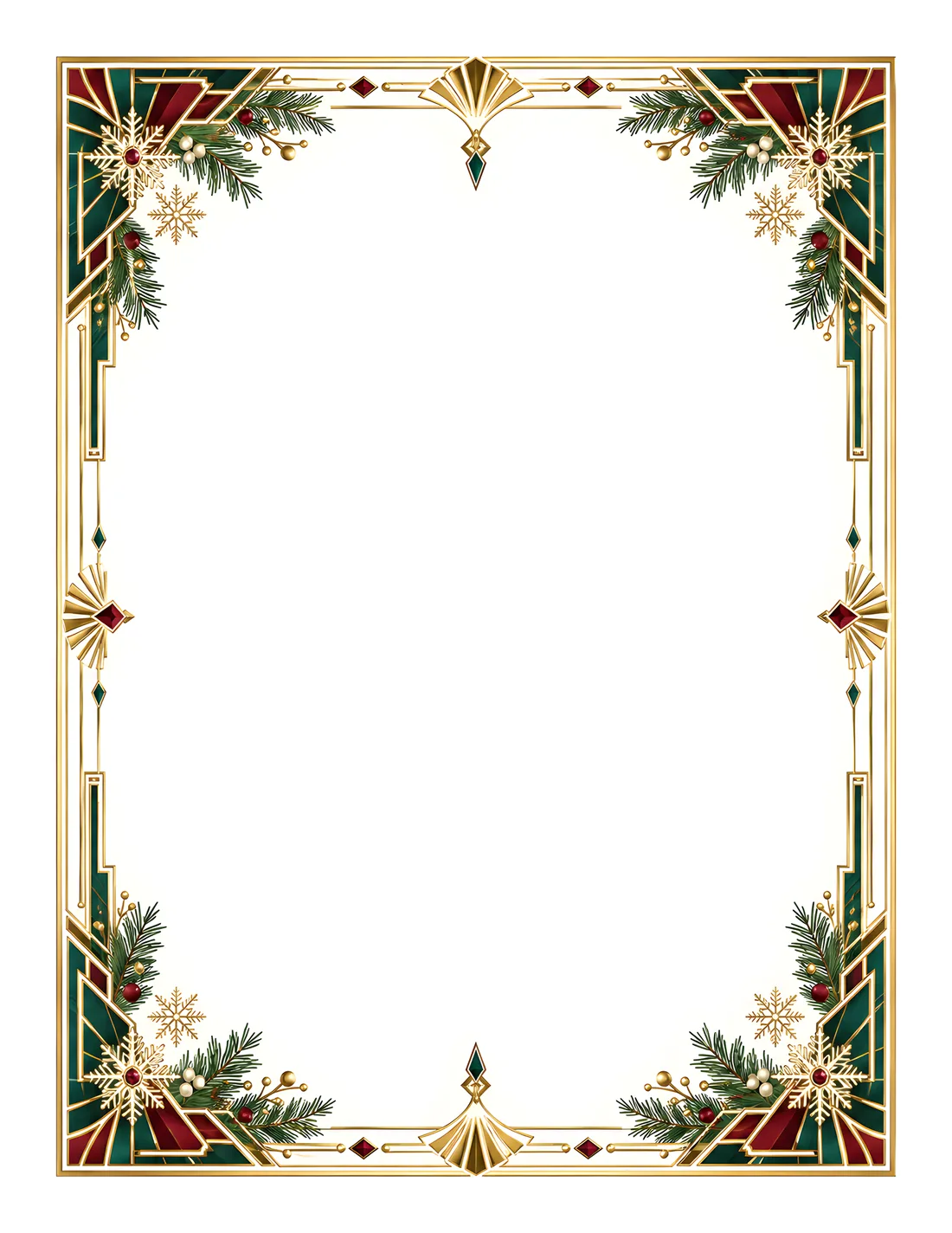 Art Deco Christmas stationery